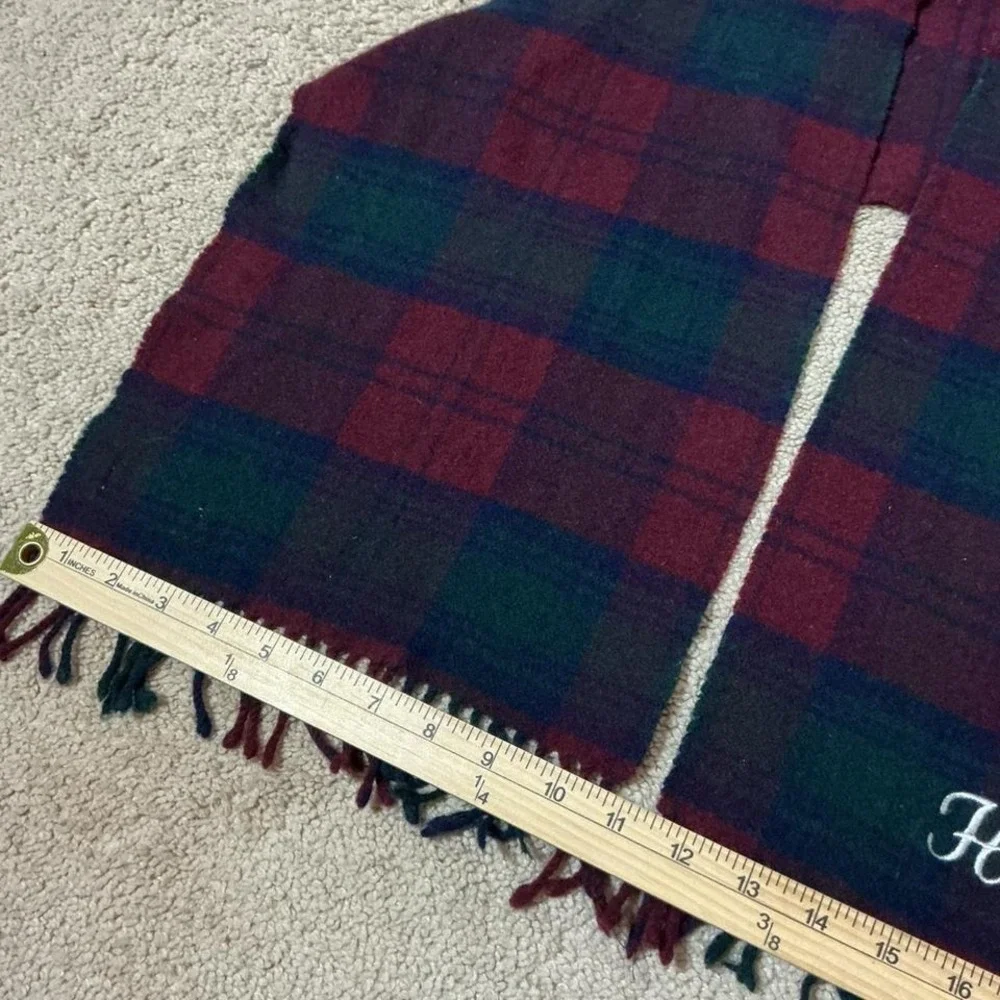 Harvard‎ Tartan Plaid Lambswool Scarf Embroidered Initials Made in Scotland